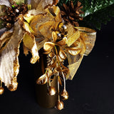 Arranjo de Natal Off White - Luxo -  Off White e Dourado - 37cmX20cm