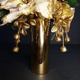 Arranjo de Natal Off White - Luxo -  Off White e Dourado - 37cmX20cm