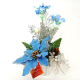 Arranjo de Natal Silver | Prata & Azul - 31X22cm