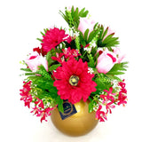 Arranjo Mixed Floral G - Gérbera - Vermelho e Rosa Forte - 42X38cm