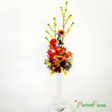 Arranjo de Chão Campestre Outonado - GG Dubai - 1,68cm de altura - MarketFlor