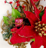 Arandela de Natal Bico de Papagaio - Luxo | Vermelho - 40X25cm - MarketFlor