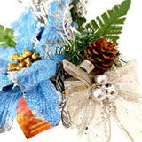Arranjo de Natal Silver | Prata & Azul - 31X22cm