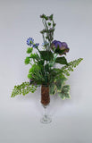 Arranjo Floral na Taça-| Lírio Roxo - 30X50Cm