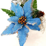 Arranjo de Natal Silver | Prata & Azul - 31X22cm