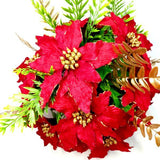 Arranjo de Natal Luxo | Vermelho e Dourado - 40X35cm