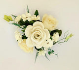 Mixed Floral - Rosa e Jasmim Gardênia - Off-White - 18X16cm