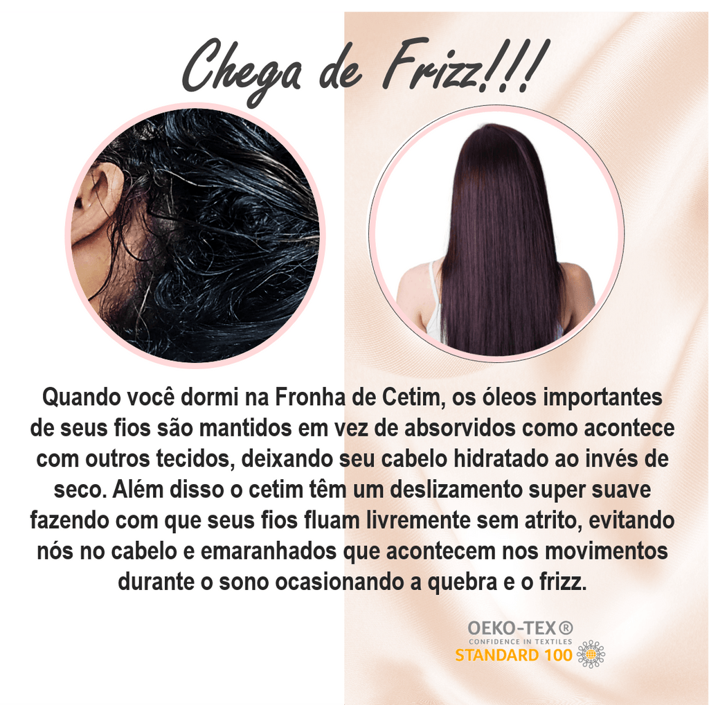 Fronha de Cetim para Cabelo e Pele Luxo Seda Anti Frizz Alto Brilho – Kit com 4 Fronhas Marsala e Rosa